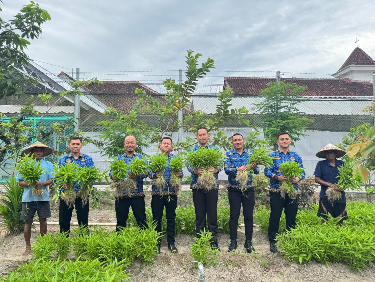 Panen Sayur Kangkung di Rutan Bandar Lampung: Langkah Nyata Menuju Kemandirian Pangan dan Pembinaan Produktif