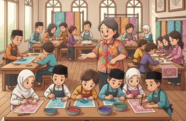 Santri Belajar Membatik, Pemkot Bandar Lampung Gaungkan Budaya dan Ekonomi Kreatif