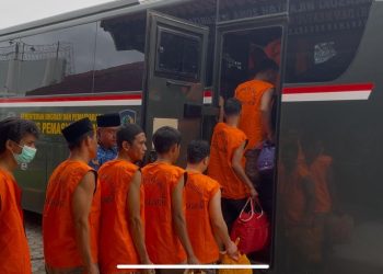 Tata Hunian dan Tingkatkan Pembinaan, Rutan Kelas I Bandar Lampung Mutasi 21 Warga Binaan
