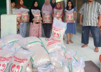 Bupati Lampung Selatan Radityo Egi Pratama Salurkan Bantuan Beras untuk Korban Banjir di Perumahan Griya Anugrah 4 Desa Marga Agung
