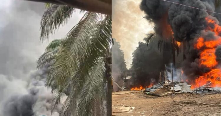 Diduga Sumur Minyak Ilegal Terbakar Milik Oknum Polisi