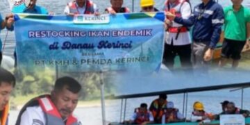 Bupati Monadi Pimpin Penebaran Ikan Endemik di Danau Kerinci, Jaga Ekosistem dan Dukung Kesejahteraan Nelayan
