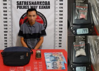Satresnarkoba Polres Way Kanan Ungkap Kasus Peredaran Narkotika, Sita Sabu dan Ekstasi