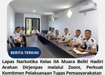Lapas Narkotika Muara Beliti Mengikuti Zoom Arahan Dirjen Permasyarakatan